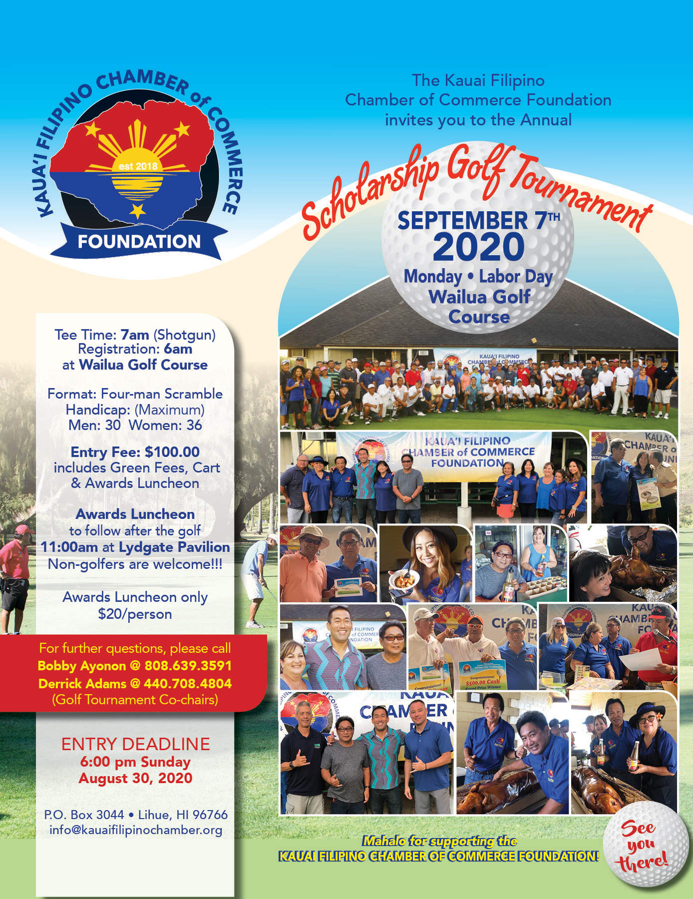 16th Annual Kauai Filipino Chamber of Commerce Scholarship Golf Tournament
